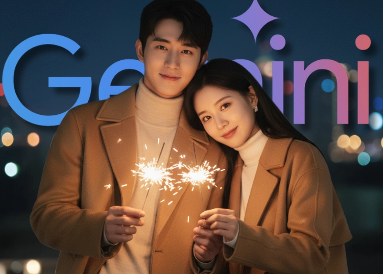 Câu lệnh Gemini AI tạo ảnh pháo hoa lãng mạn cùng người yêu