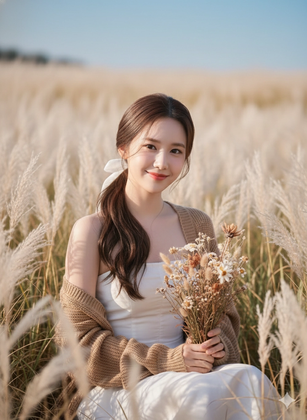 Câu lệnh Gemini tạo ảnh nàng thơ giữa đồng Cỏ Lau