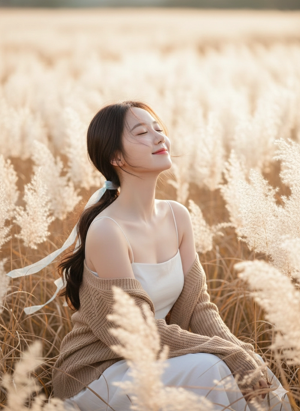 Câu lệnh Gemini tạo ảnh nàng thơ giữa đồng Cỏ Lau