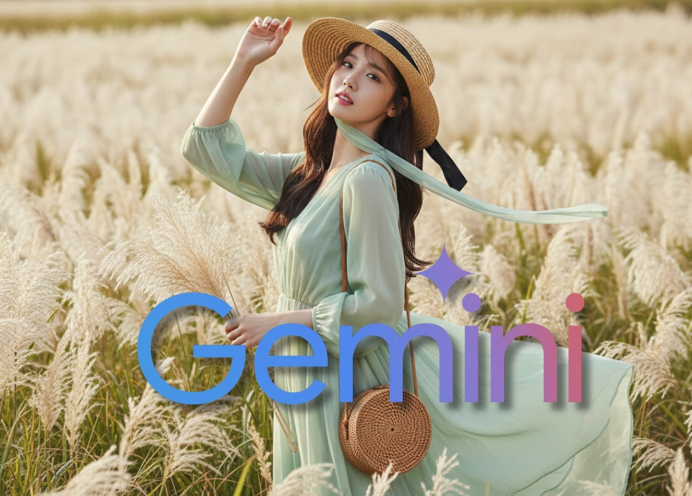 Câu lệnh Gemini tạo ảnh nàng thơ giữa đồng Cỏ Lau