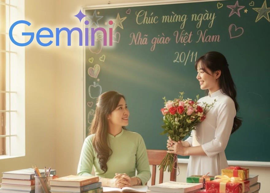 Câu lệnh tạo ảnh cô và trò ý nghĩa ngày 20/11