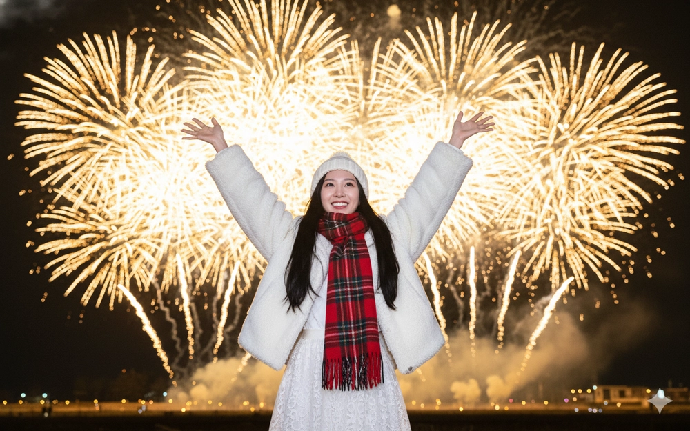 Check-in pháo hoa sớm với 1 câu lệnh Gemini AI