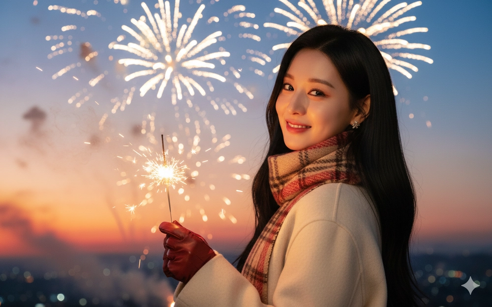 Check-in pháo hoa sớm với 1 câu lệnh Gemini AI