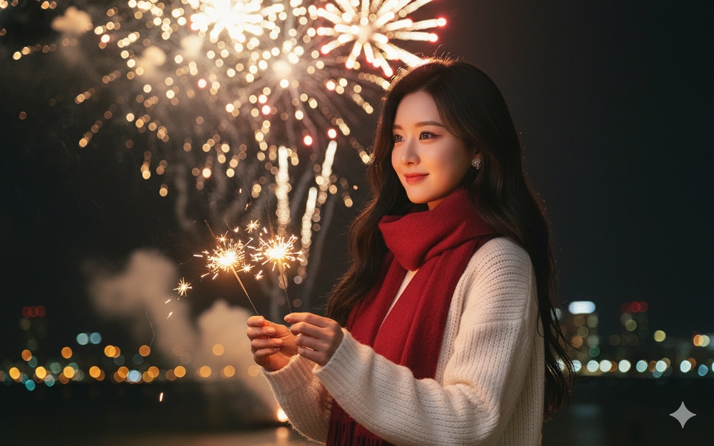 Check-in pháo hoa sớm với 1 câu lệnh Gemini AI