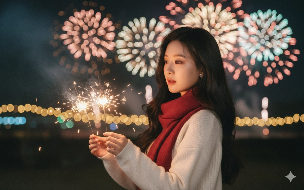 Check-in pháo hoa sớm với 1 câu lệnh Gemini AI