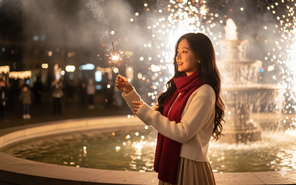 Check-in pháo hoa sớm với 1 câu lệnh Gemini AI