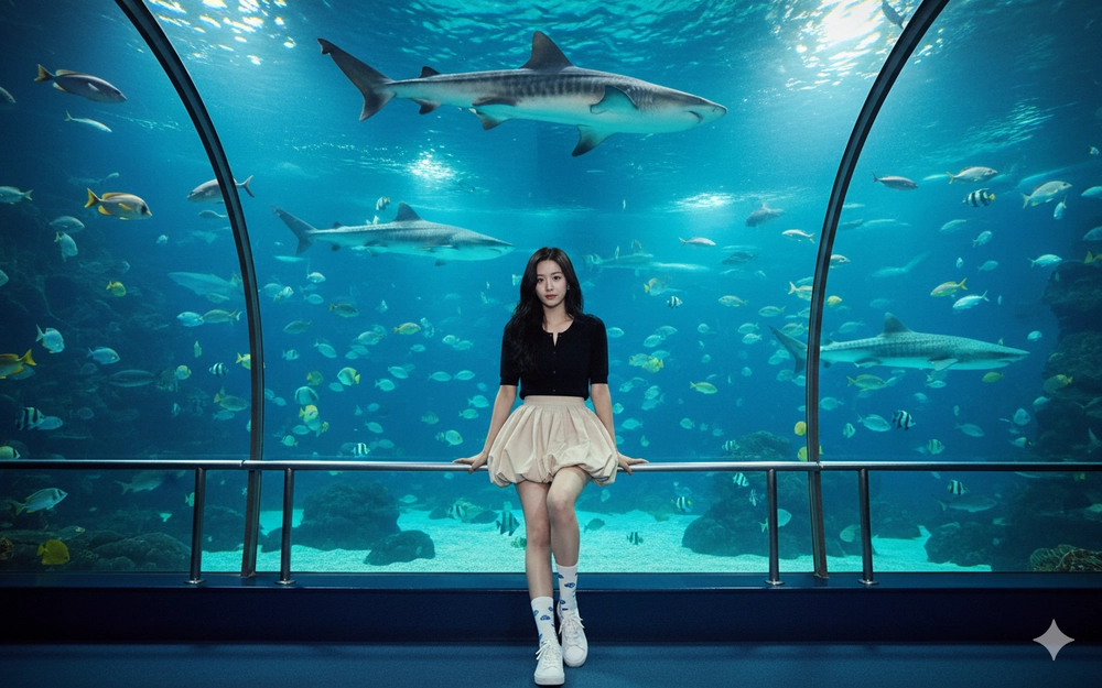 Chụp ảnh đi thủy cung quá dễ với Gemini AI!