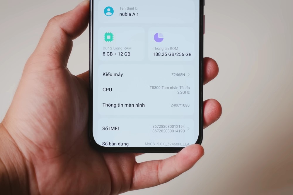 đánh giá Nubia Air