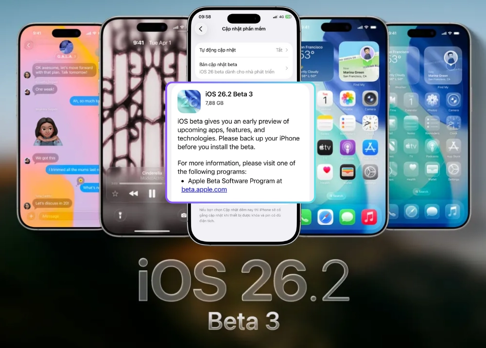 iOS 26.2 Beta 3 ra mắt: Đã cho AirDrop qua mã QR