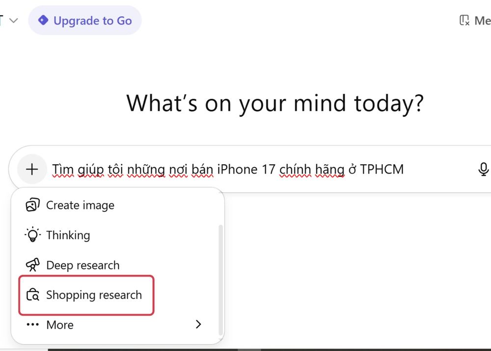 "Nhờ" ChatGPT tra cứu mua sắm hộ với tính năng mới 