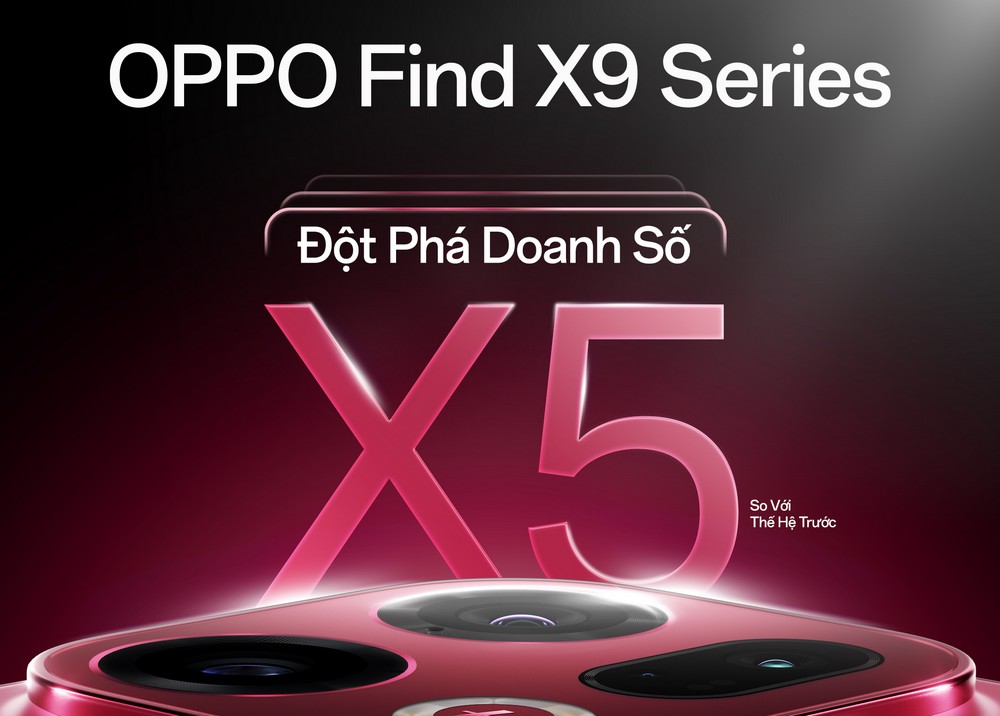 Doanh số OPPO Find X9 Series gấp 5 lần so với thế hệ tiền nhiệm