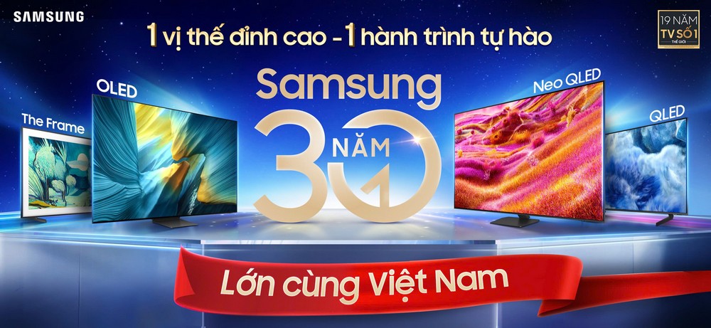 Samsung kỷ niệm 30 năm, giữ vững ngôi vương TV