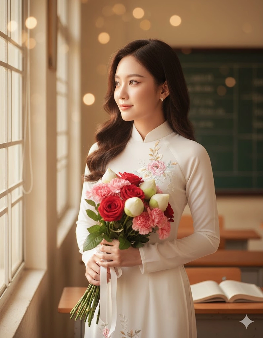 Tạo ảnh chúc mừng 20/11 bằng AI tri ân cô giáo Việt