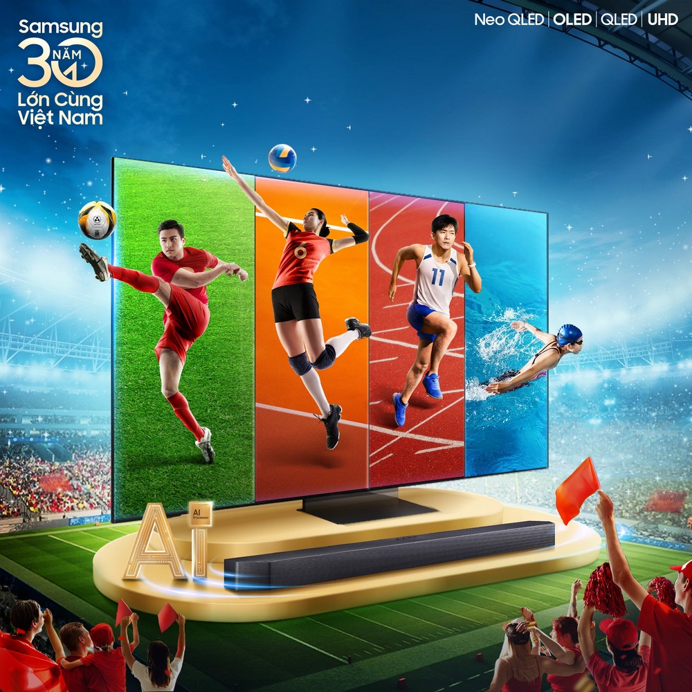 Samsung AI TV khuấy động mùa SEA Games 33
