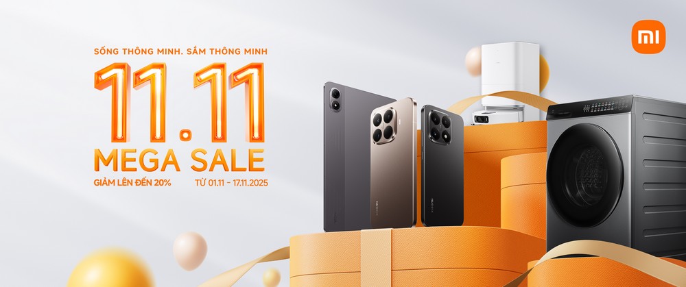 Xiaomi 11.11 Mega Sale: Giảm sốc kèm quà tặng hấp dẫn