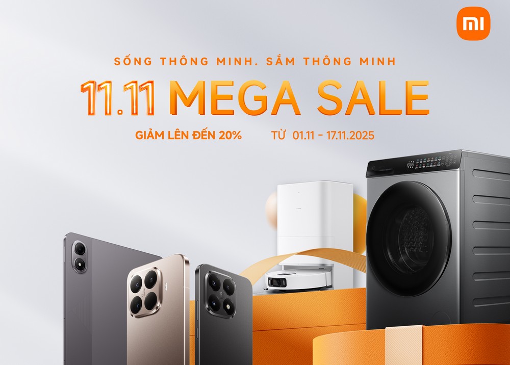 Xiaomi 11.11 Mega Sale: Giảm sốc kèm quà tặng hấp dẫn