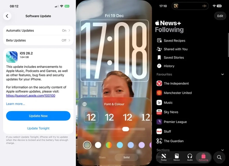 Apple khóa sign iOS 26.1, chặn hạ cấp từ iOS 26.2