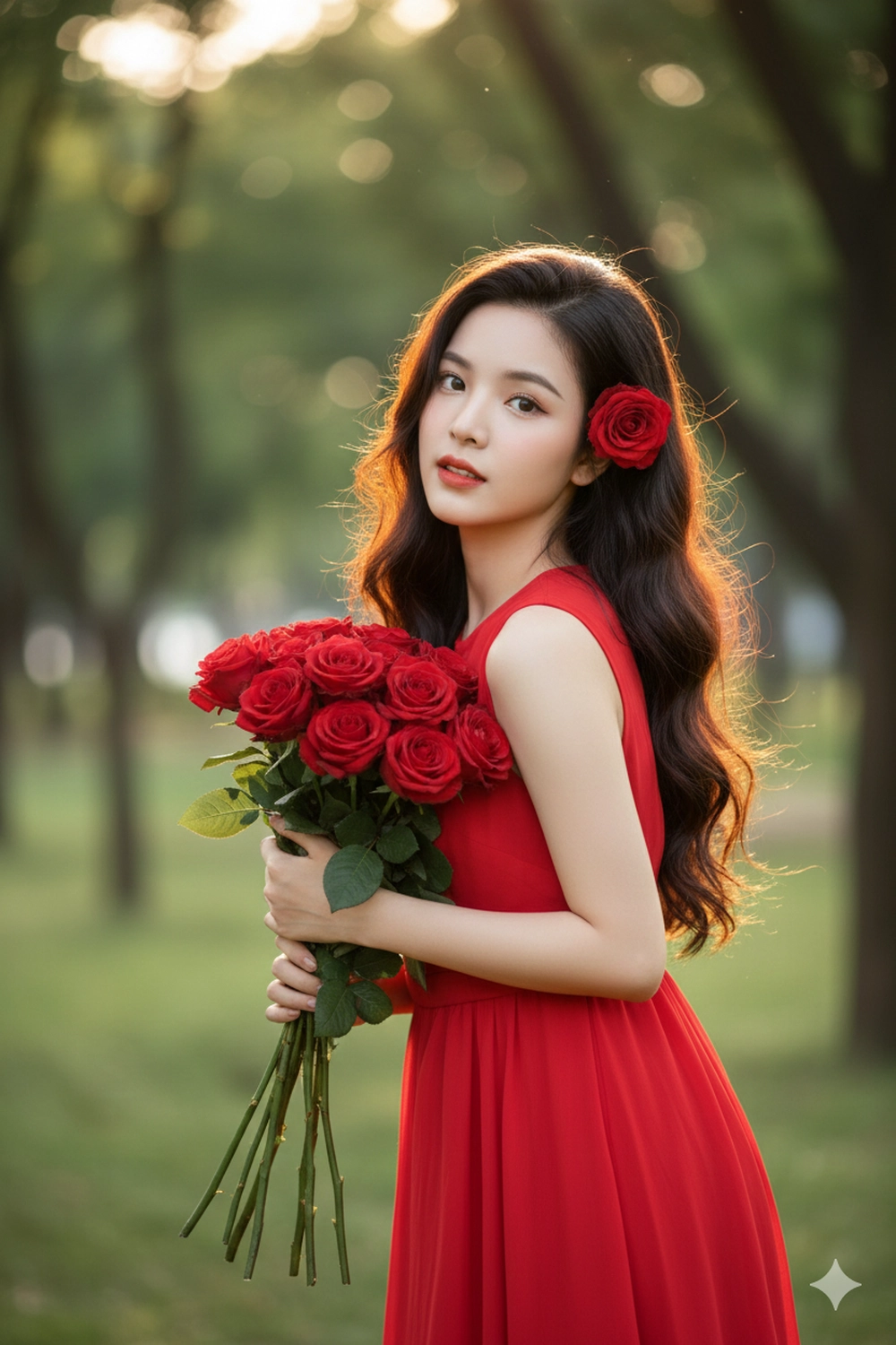 Bộ lệnh AI Gemini tạo ảnh nàng thơ đẹp "hút hồn"