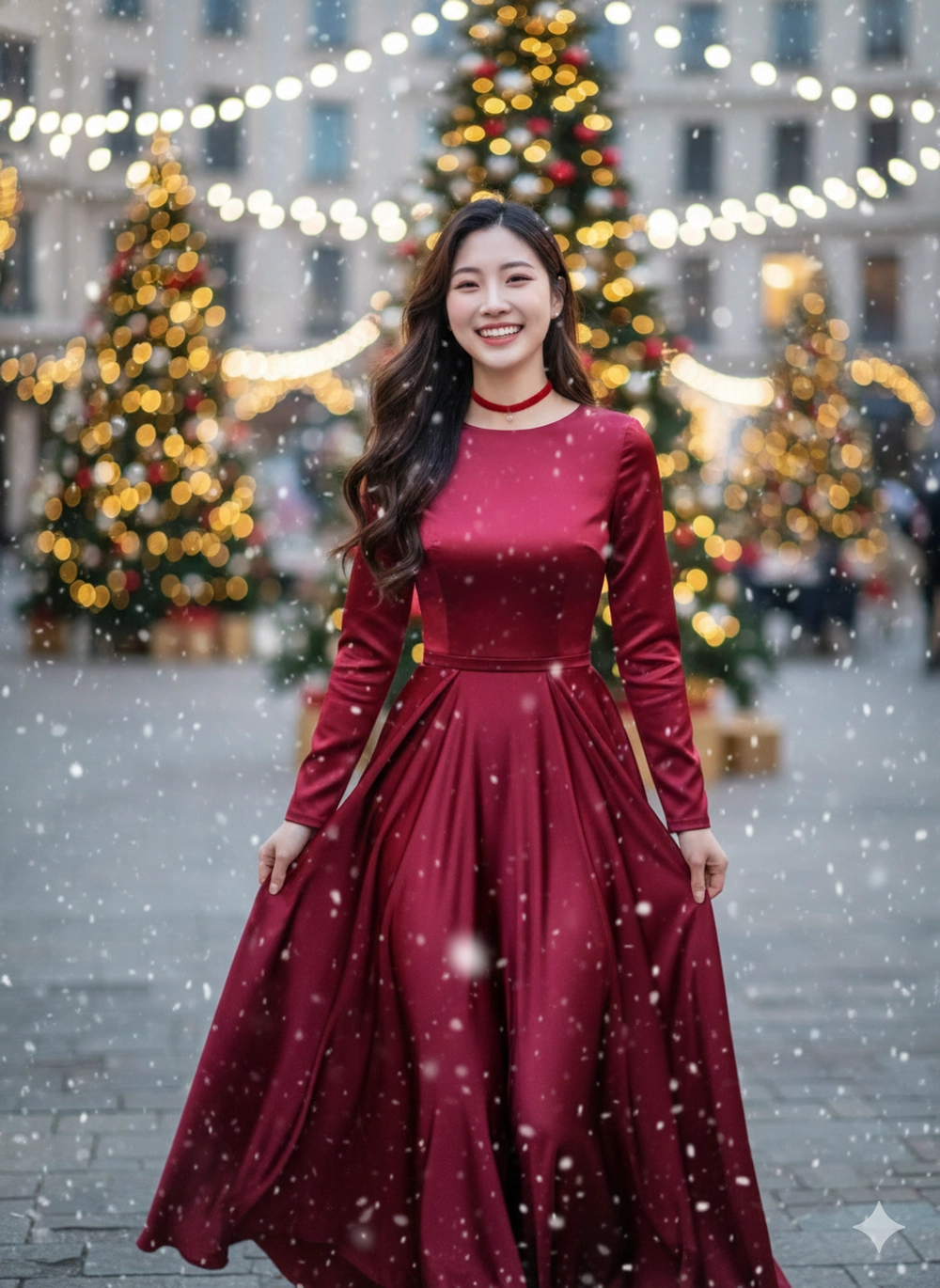 Bộ Prompt Gemini tạo ảnh Noel không phải chen chúc