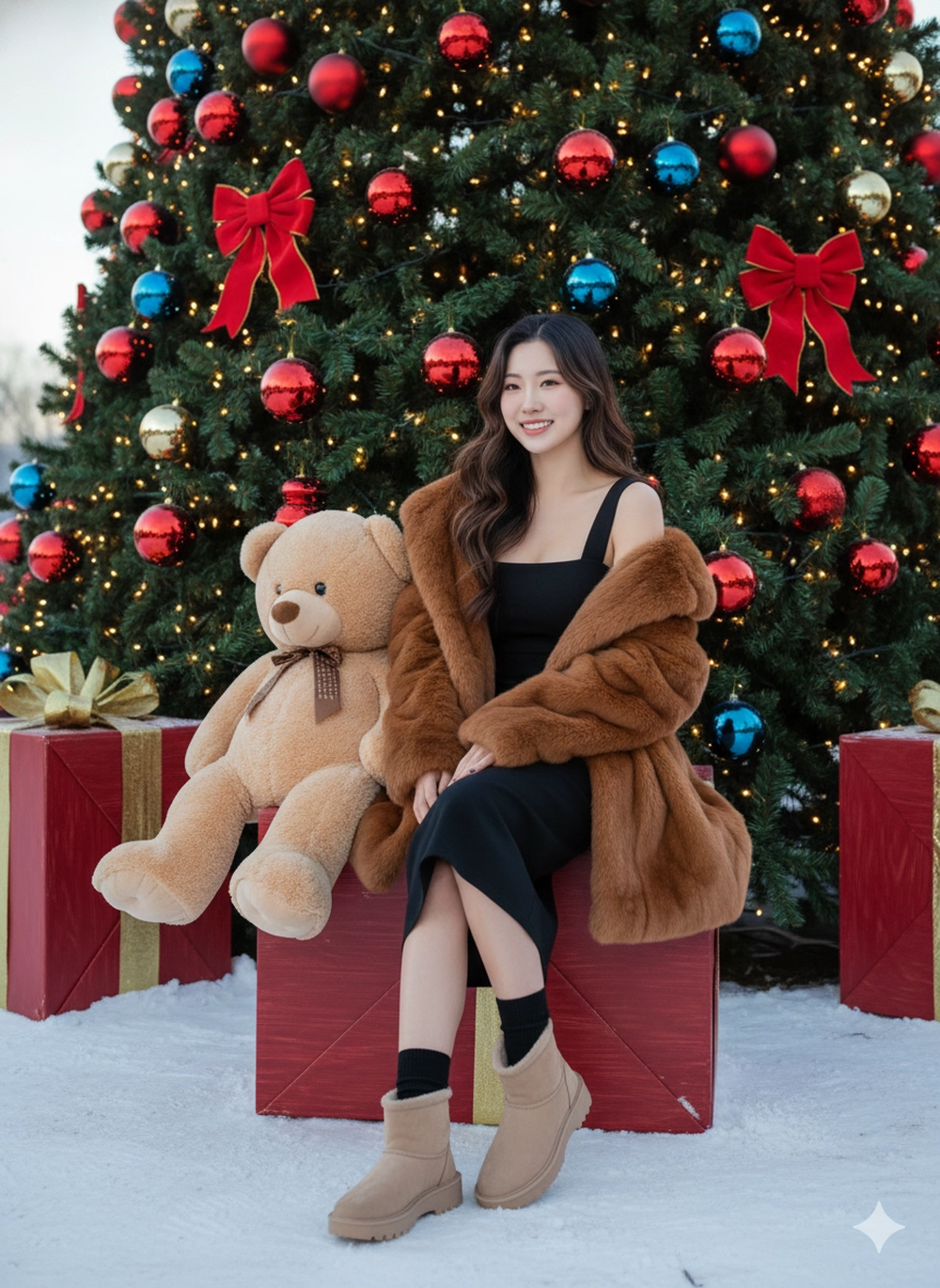 Bộ Prompt Gemini tạo ảnh Noel không phải chen chúc