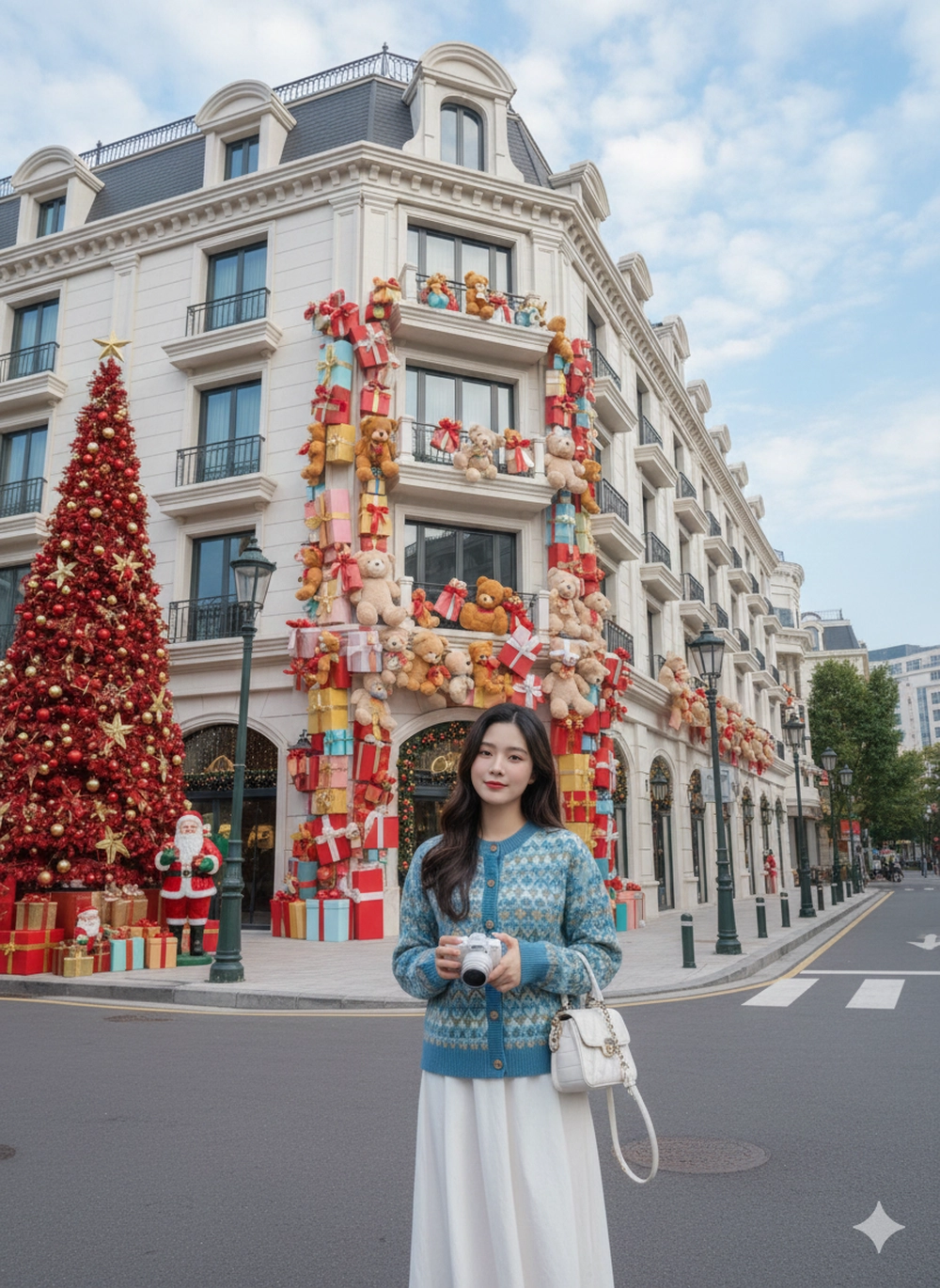 Bộ Prompt Gemini tạo ảnh Noel không phải chen chúc