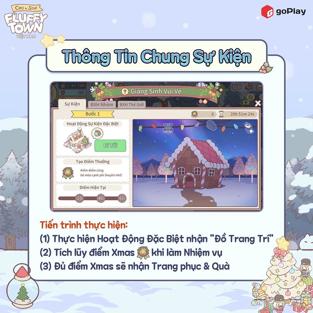 Cats & Soup: Fluffy Town tung hoạt động mừng giáng sinh 3 Cats & Soup: Fluffy Town tung hoạt động mừng giáng sinh