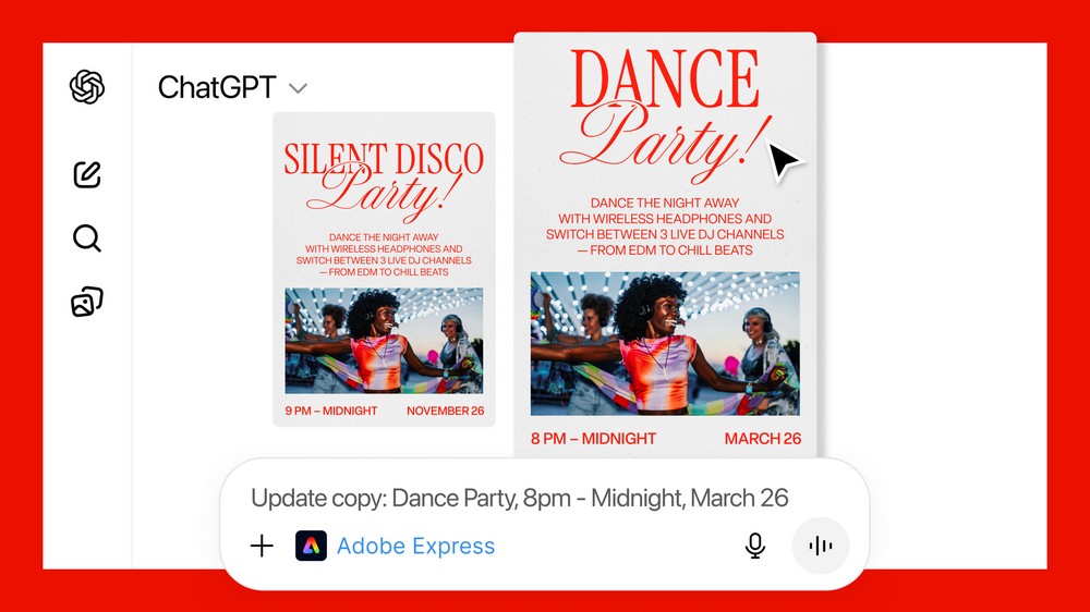 ChatGPT tích hợp Photoshop và Arcrobat, trở thành "studio sáng tạo" miễn phí