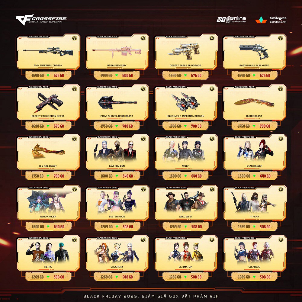 Crossfire ưu đãi giảm giá 60% nhân dịp Black Friday