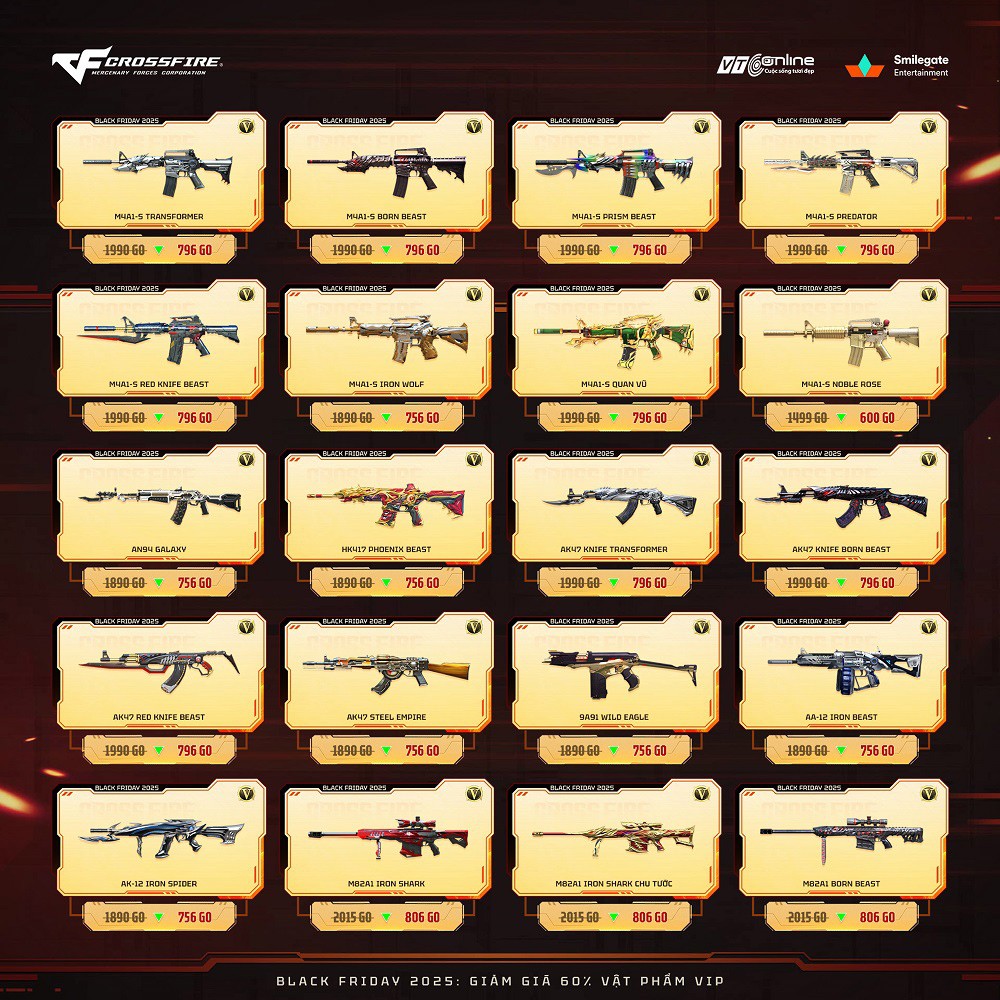 Crossfire ưu đãi giảm giá 60% nhân dịp Black Friday