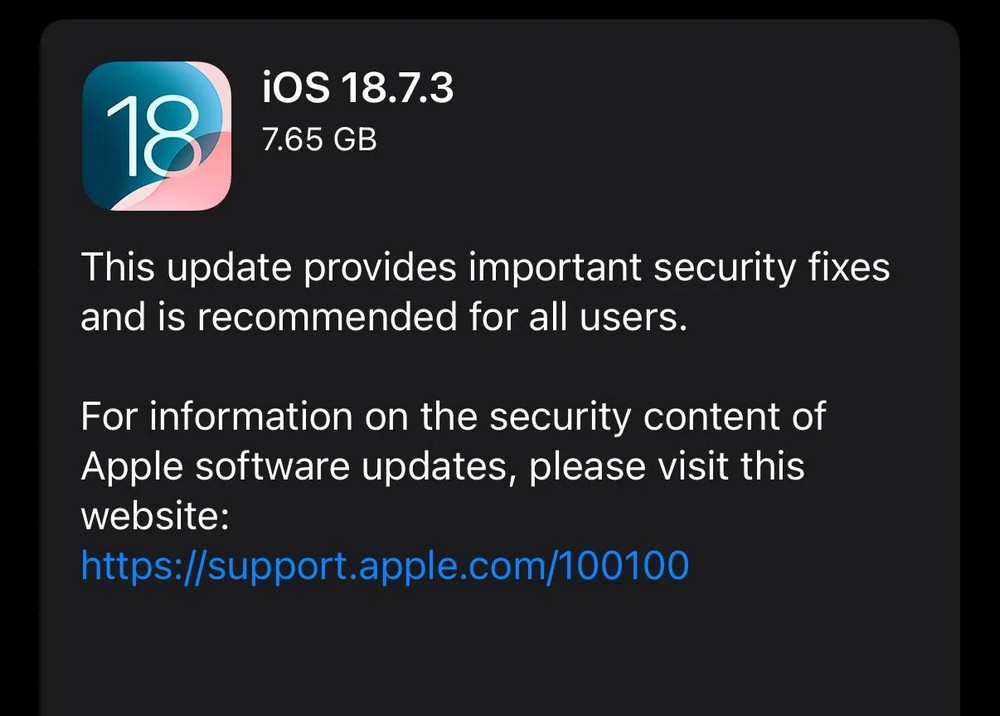 Apple tung iOS 18.7.3 cho iPhone đời cũ