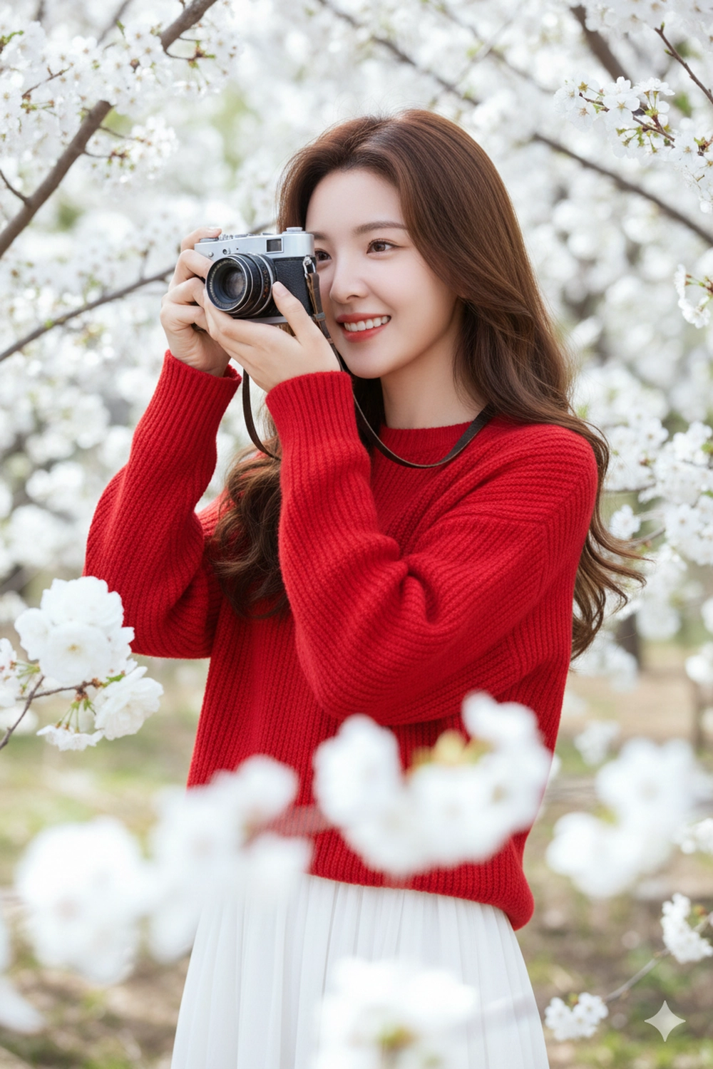 Prompt Gemini check-in mùa hoa mận Mộc Châu đẹp nhất năm