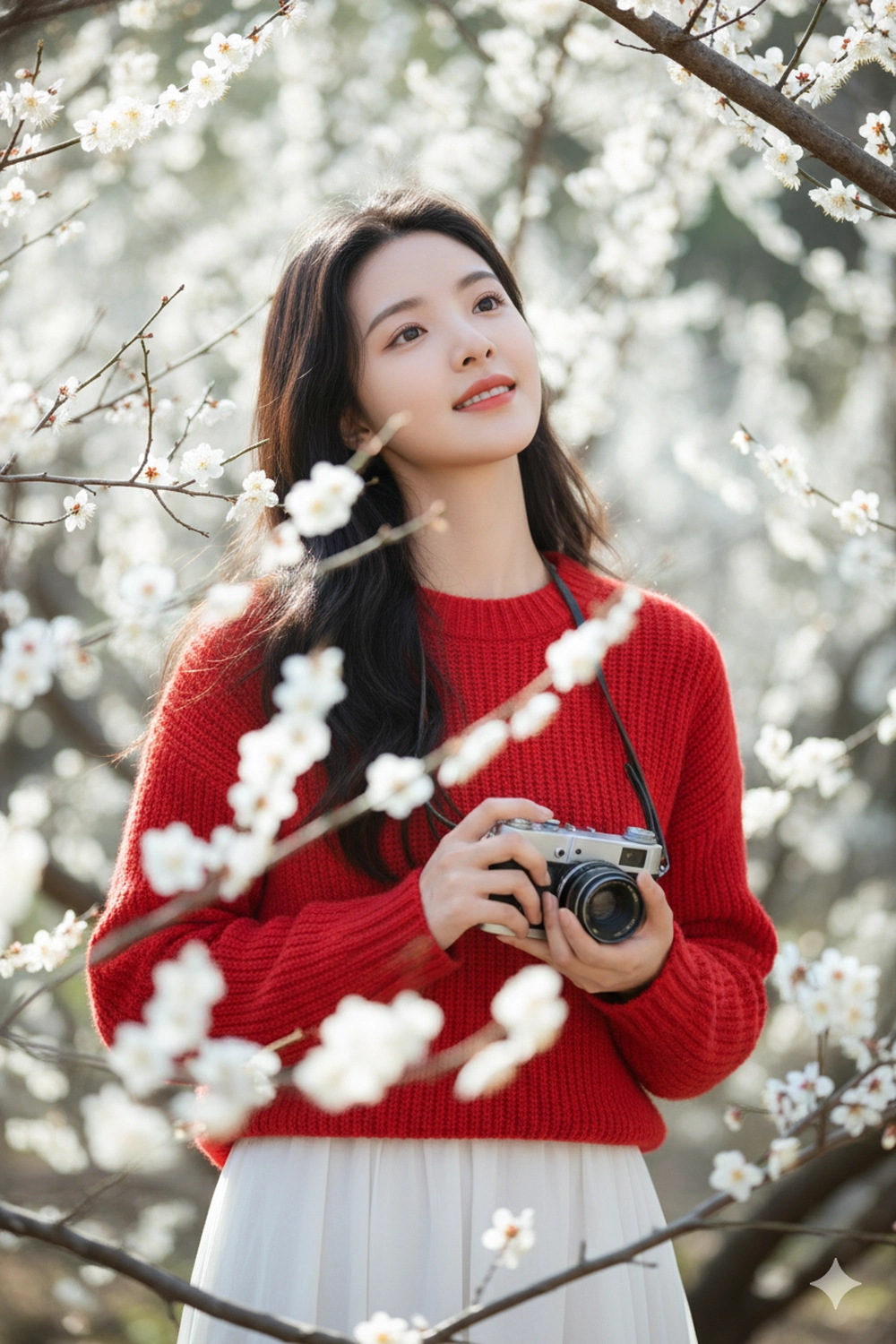 Prompt Gemini check-in mùa hoa mận Mộc Châu đẹp nhất năm