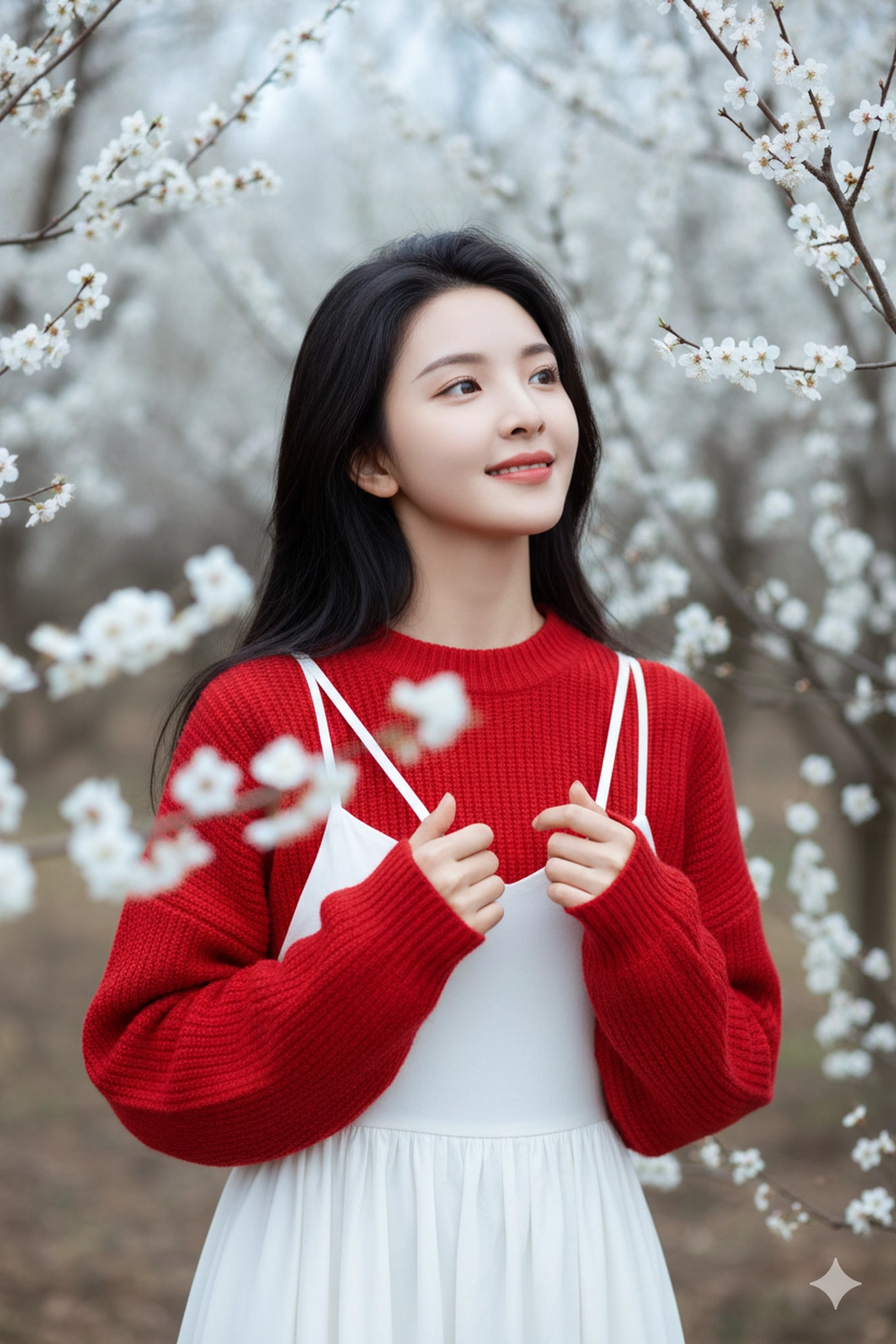 Prompt Gemini check-in mùa hoa mận Mộc Châu đẹp nhất năm