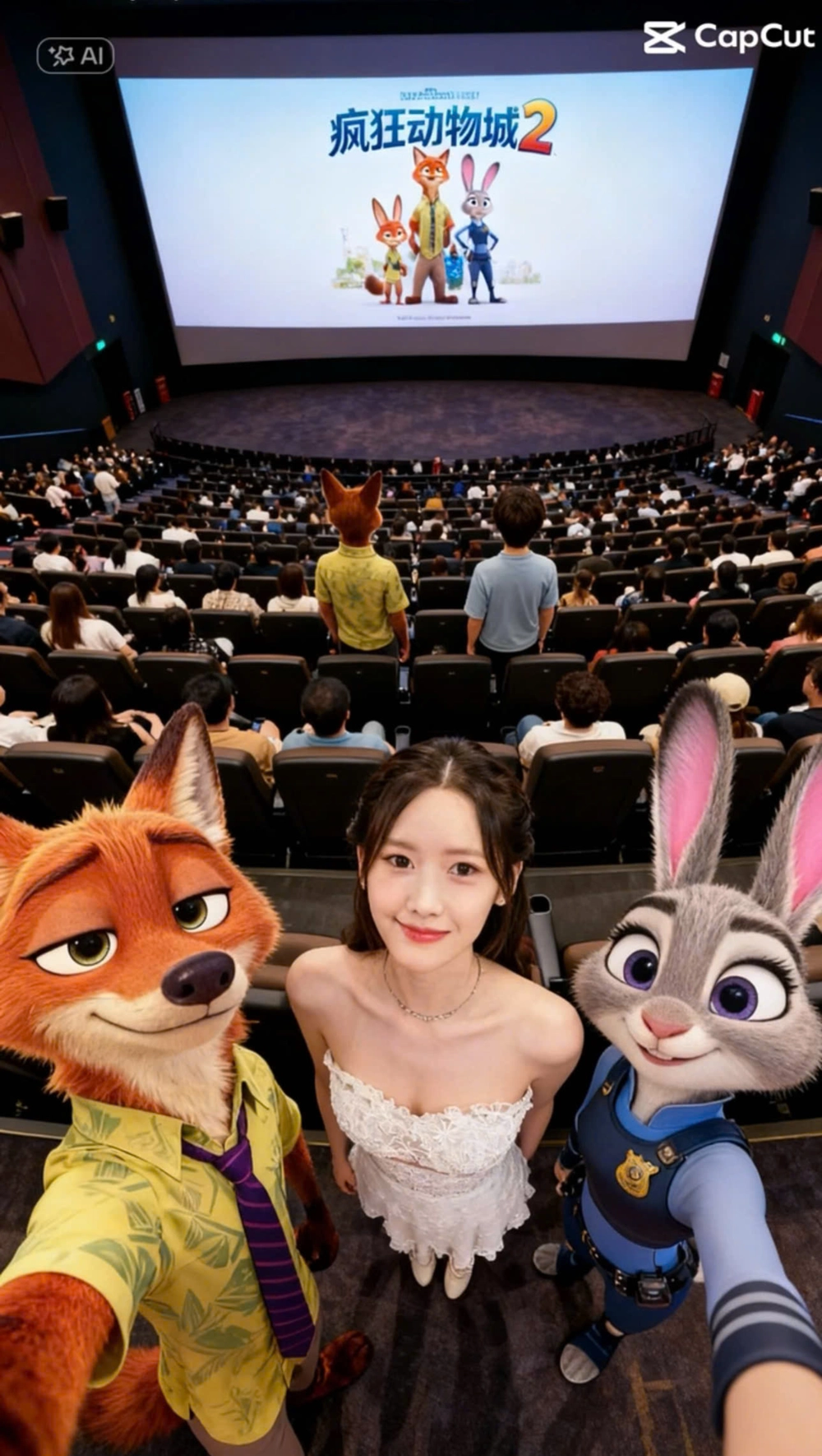 Cách tạo ảnh chụp cùng Zootopia hot hit với Capcut