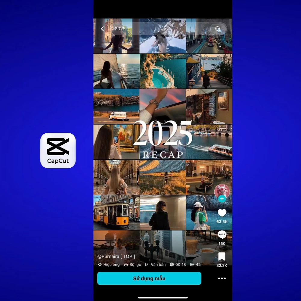 Tổng hợp mẫu RECAP: Nhìn lại 2025 trên CapCut cực hot