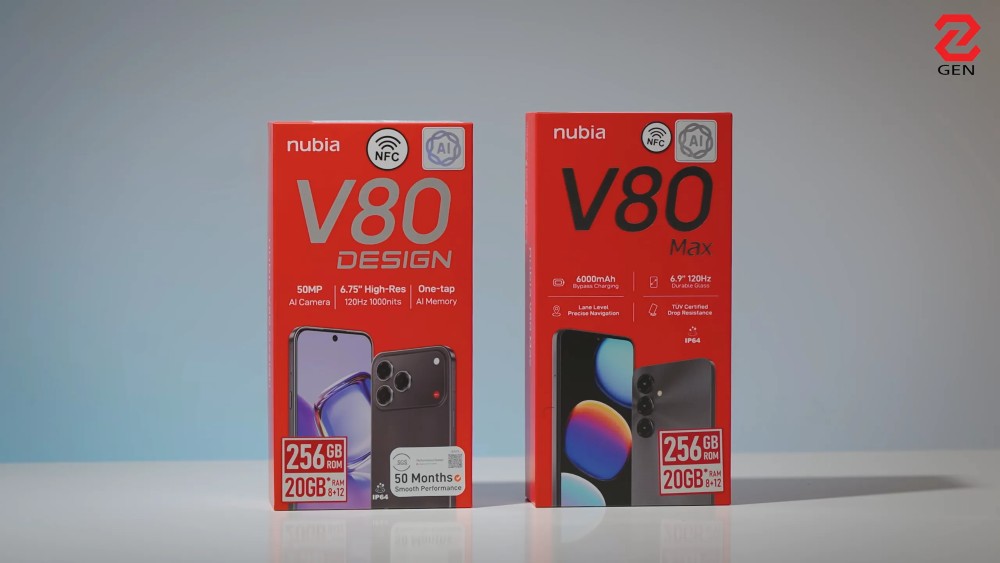 đánh giá nubia V80 Design & V80 Max