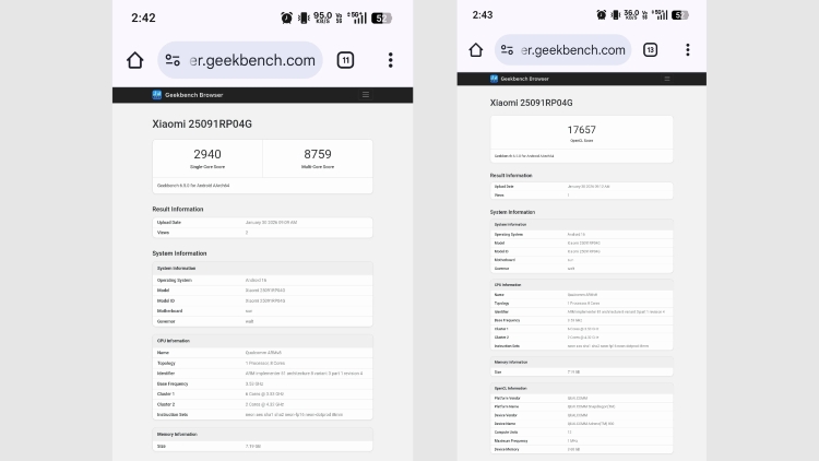 Xiaomi Pad 8 Pro bản quốc tế lộ điểm geekbench