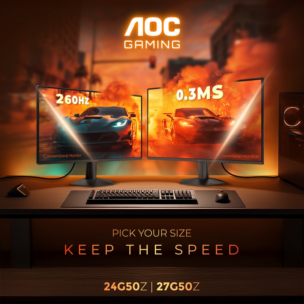 Bộ đôi màn hình gaming 260Hz mới của AOC có gì?
