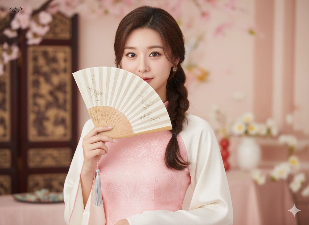 Biến hình nàng thơ áo dài hồng chỉ với câu lệnh Gemini AI