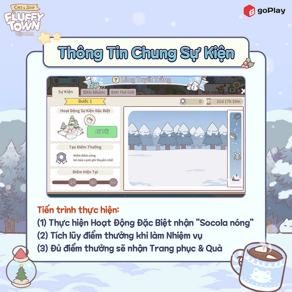 Chào đón Làng Tuyết Trắng cùng Cats & Soup: Fluffy Town