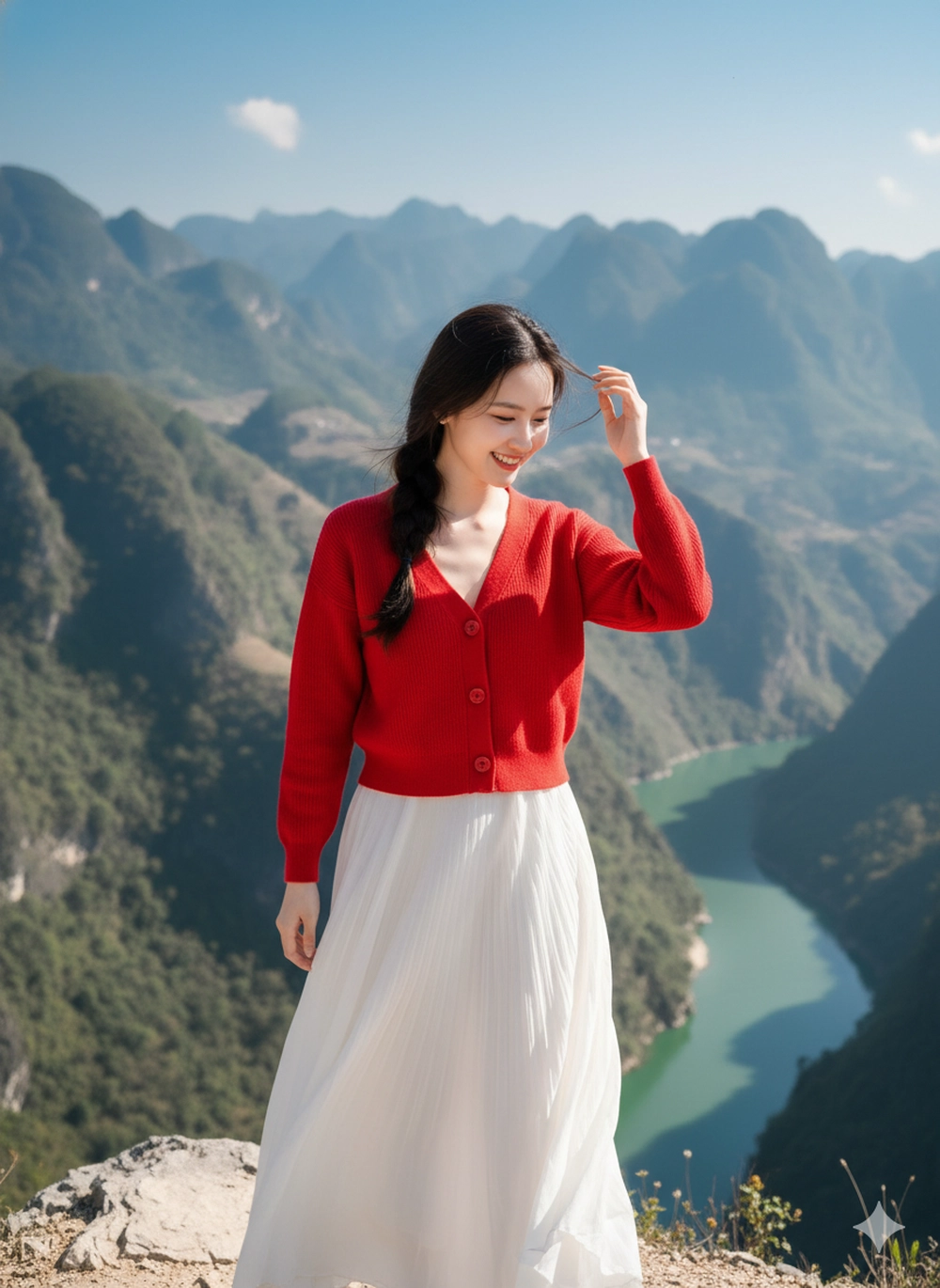 Check-in đèo Mã Pí Lèng tuyệt đẹp chỉ với Gemini AI