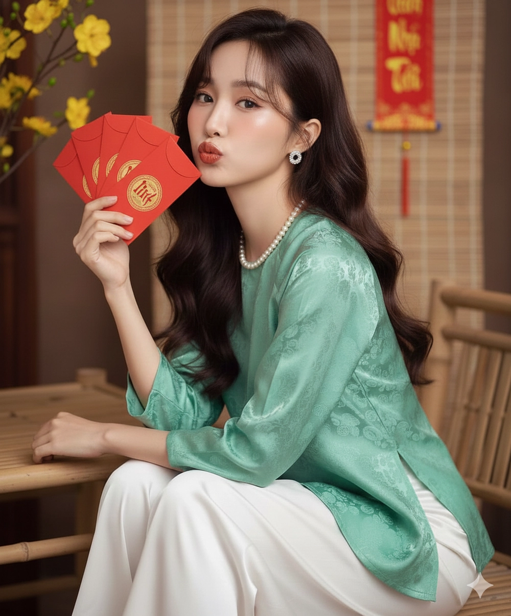 Chụp ảnh áo dài Tết không bon chen chỉ với Gemini AI