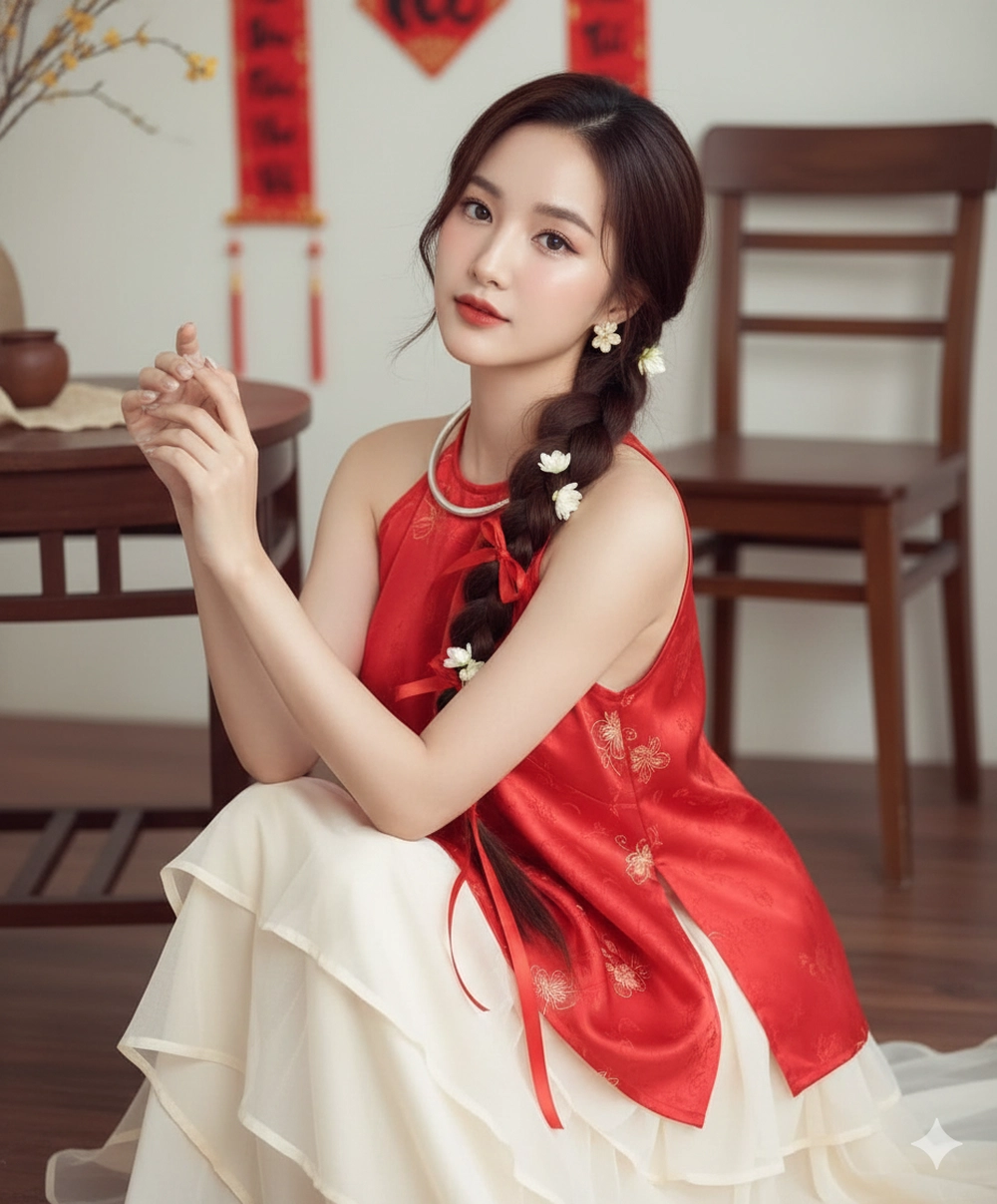 Chụp ảnh áo dài Tết không bon chen chỉ với Gemini AI