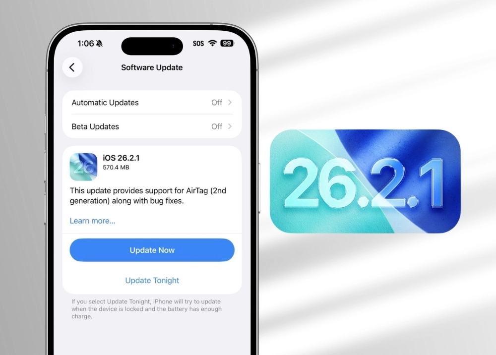 Đã có iOS 26.2.1: Hỗ trợ AirTag 2 và vá lỗi hiệu năng!