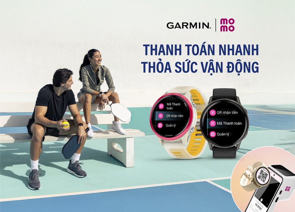 Garmin tích hợp MoMo, thanh toán QR ngay trên cổ tay