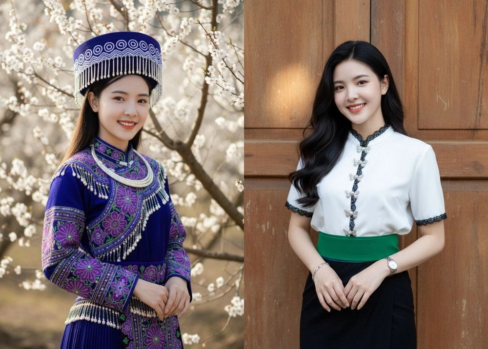 Prompt Gemini tạo ảnh cô gái dân tộc đậm bản sắc Việt Nam