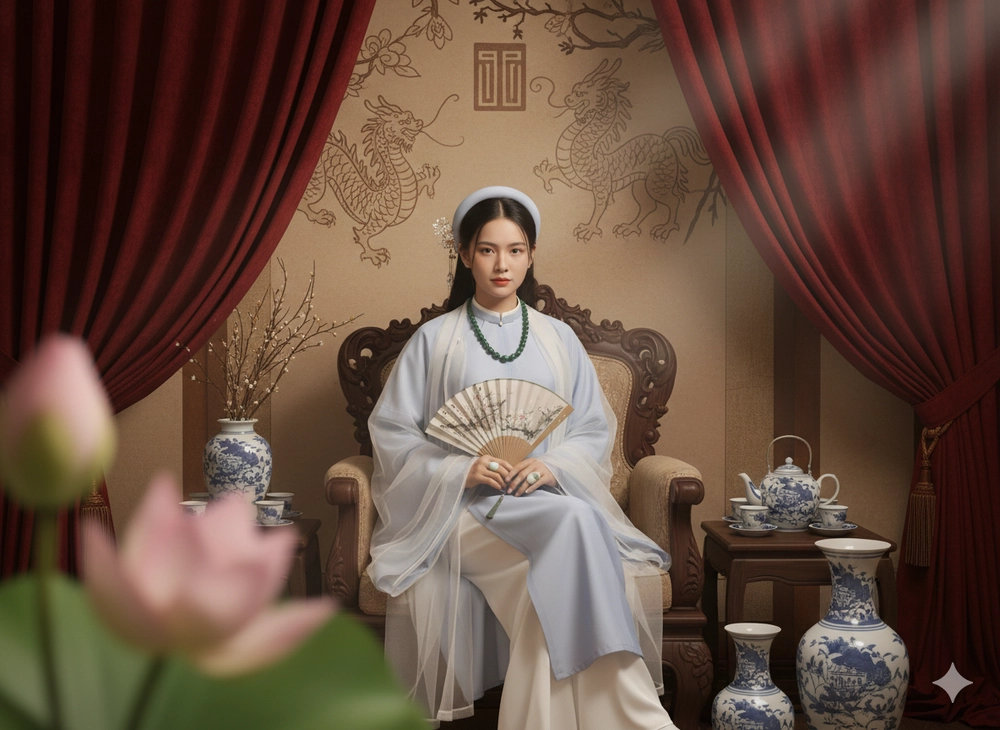 Prompt tạo ảnh áo dài phong cách cổ điển bằng Gemini AI