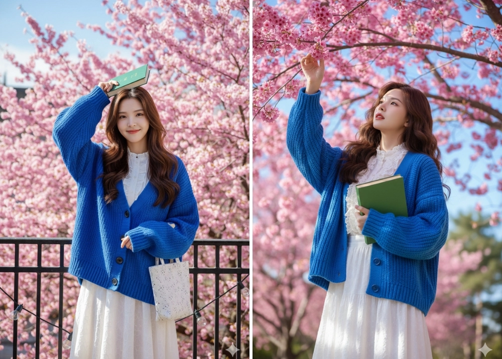 Prompt tạo ảnh bên Mai Anh Đào rực sắc xuân với Gemini