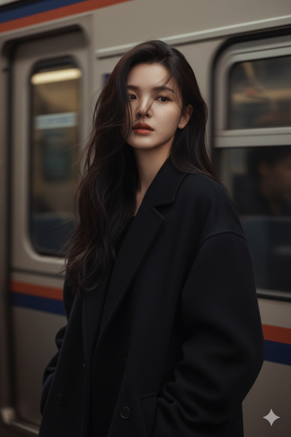 Prompt tạo ảnh check-in ga tàu điện Metro cực chất