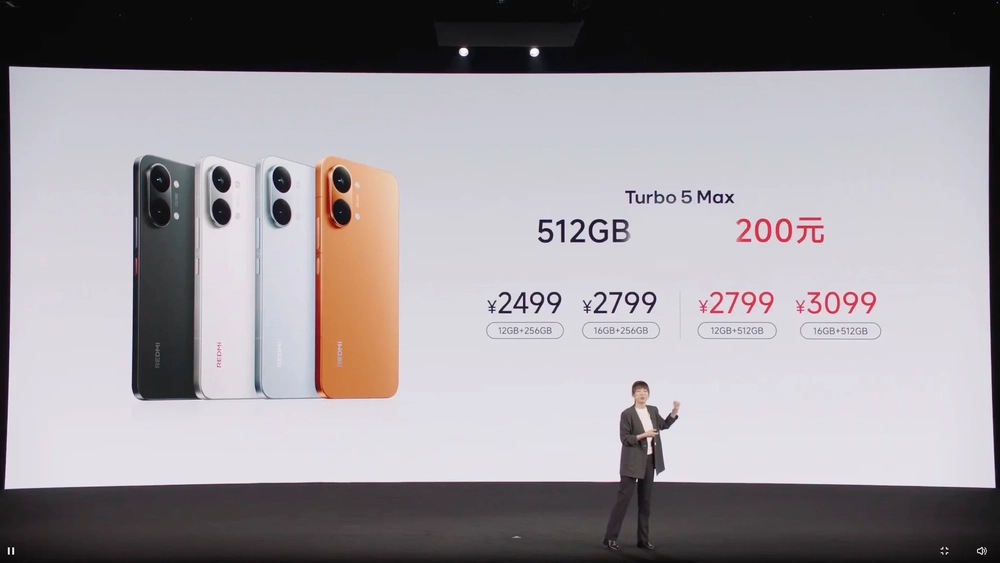 REDMI Turbo 5 Max ra mắt pin 9000mAh, màu cam như iPhone